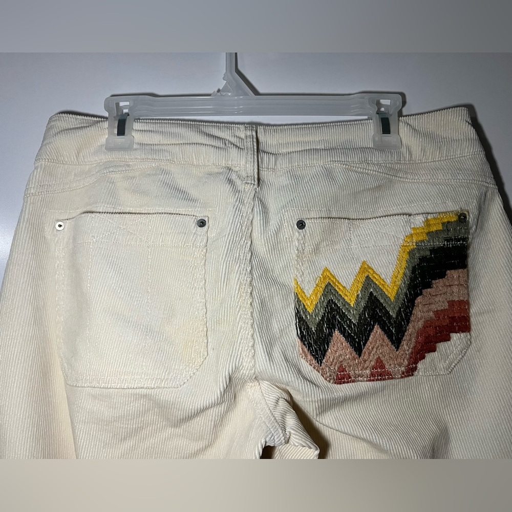 Anthropologie BOHO Pilcro Taiga The Wonderer Ivory Corduroy Pants, Sz 30, NWOT - Picture 4 of 13